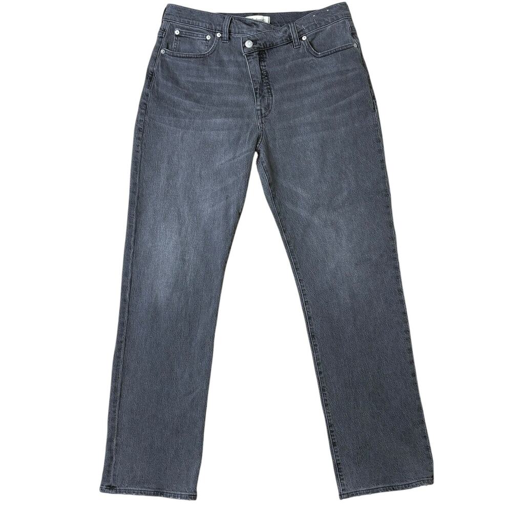Madewell The '90s Straight Leg Jean Burwick Wash Cross-Tab Gray Size 31